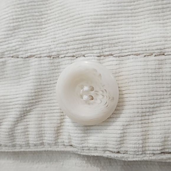 Vintage Fitted Stretch Fine Wale Cream Corduroy Jacket Shirt - Picture 12 of 13